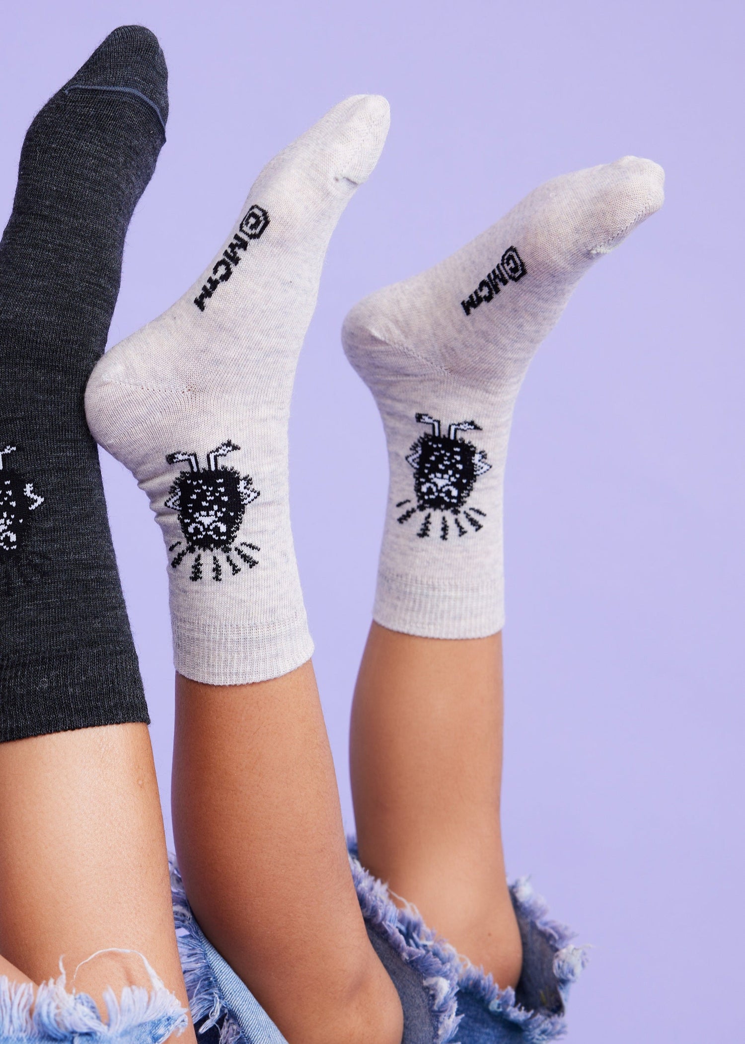 Lasten Haisuli, ohut merinovillasukka, vaaleanharmaa