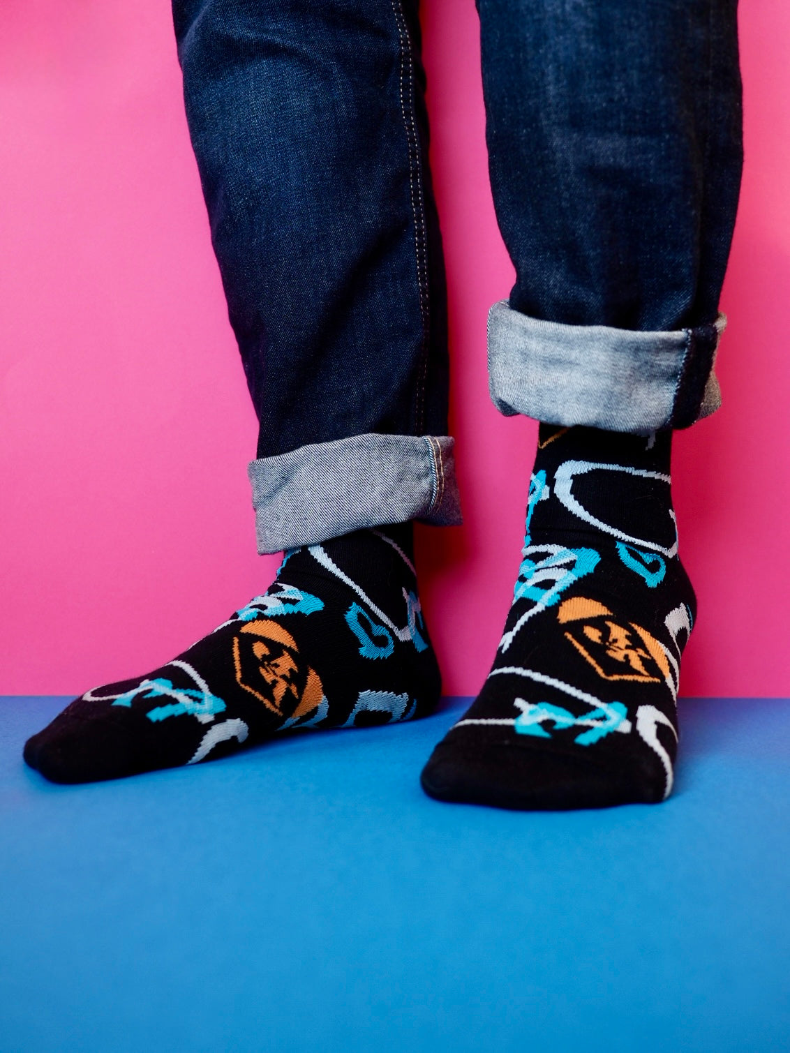 Sydämelliset - Janne Kataja x Sidoste, mustat luomupuuvillasukat