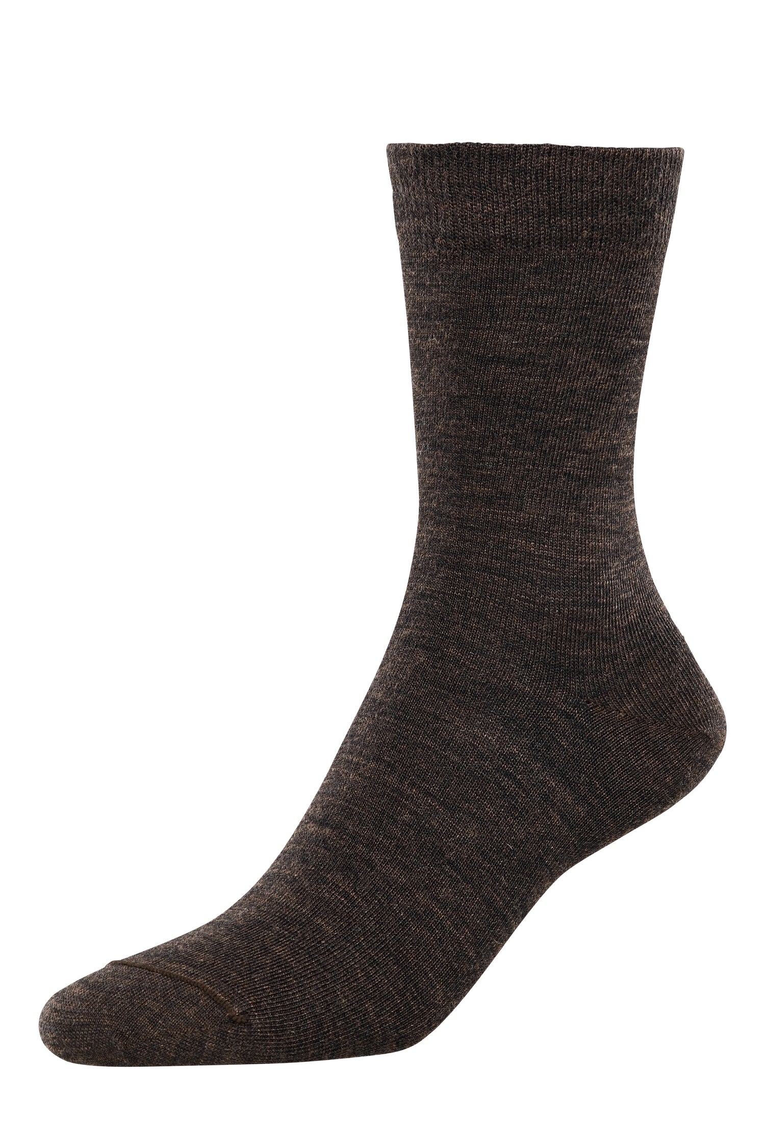 Ohut merinovillasukka, ruskea