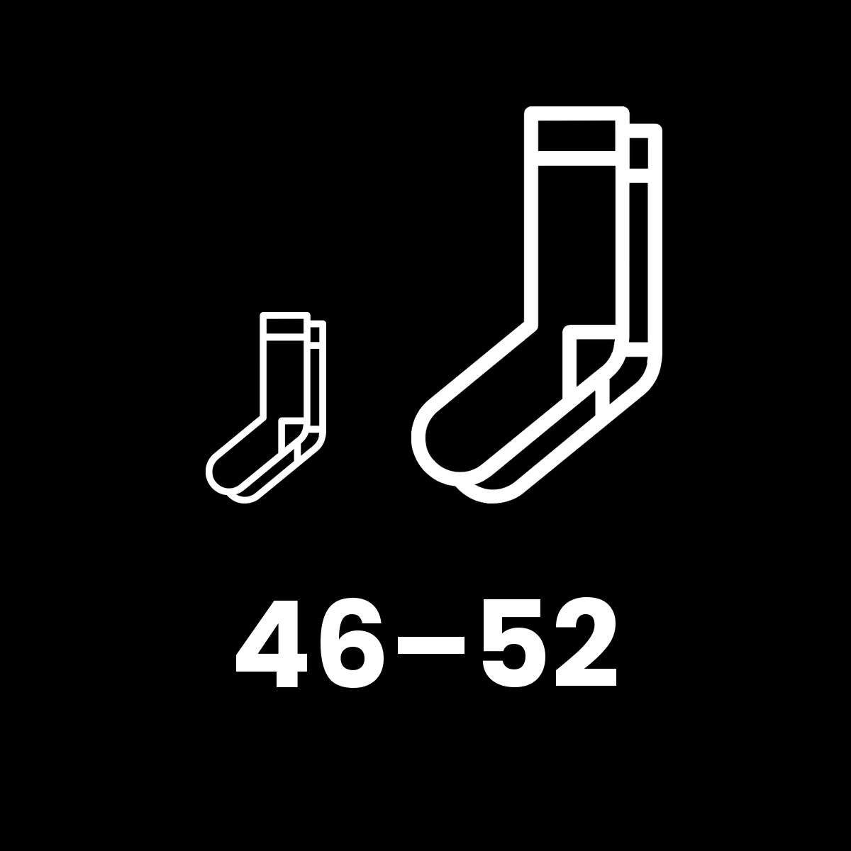 Mistä löytää sukat koossa 46–52?