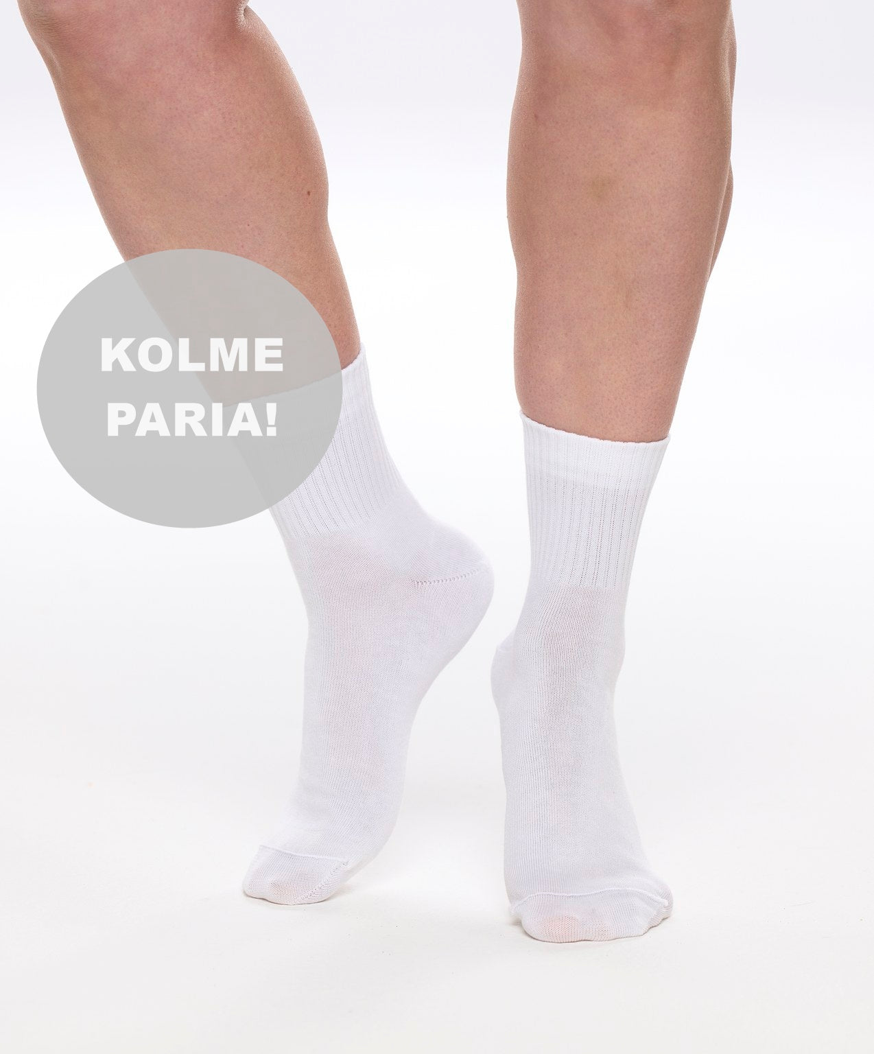 3 PARIA: Klassikko-luomupuuvillasukat tennisvarrella