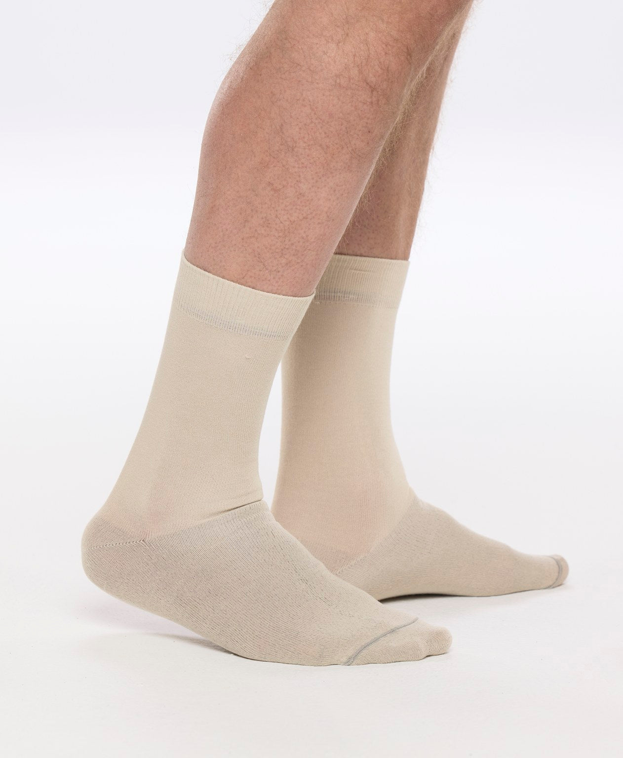Miesten hopeasukka, kampapuuvilla, beige