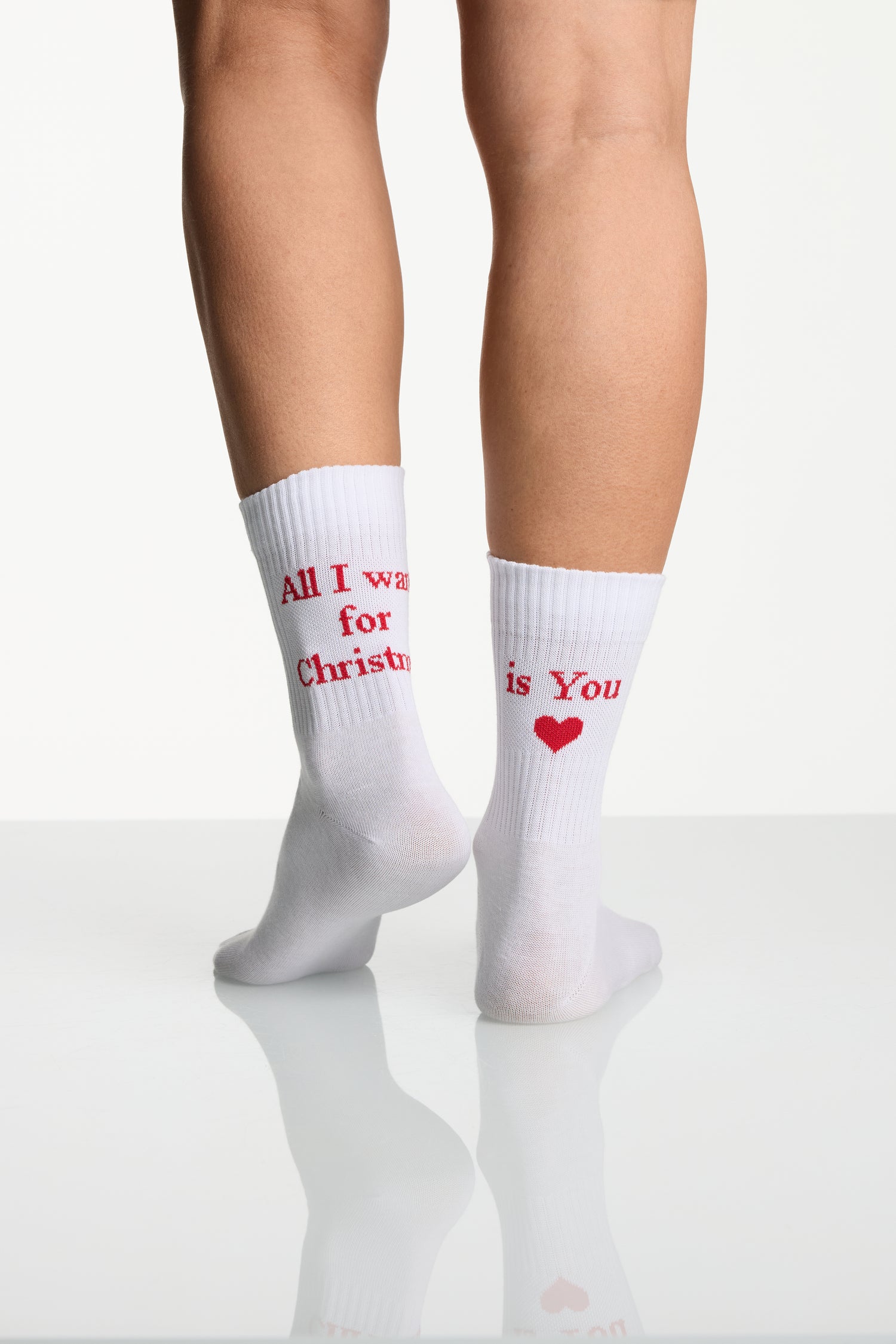 All I want for Xmas / is You <3 -puuvillasukat