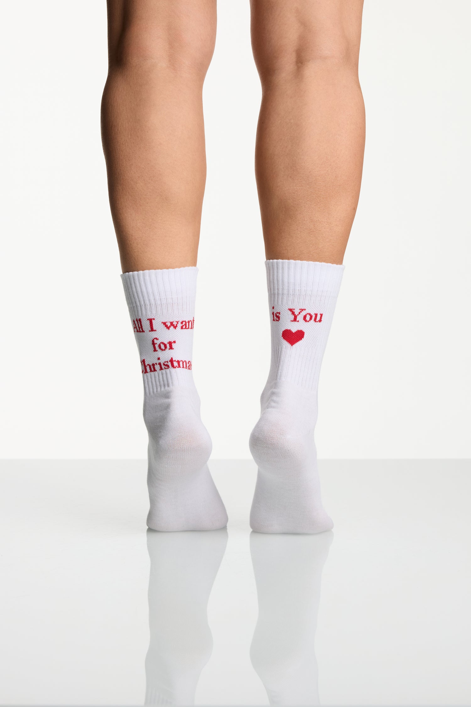 All I want for Xmas / is You <3 -puuvillasukat