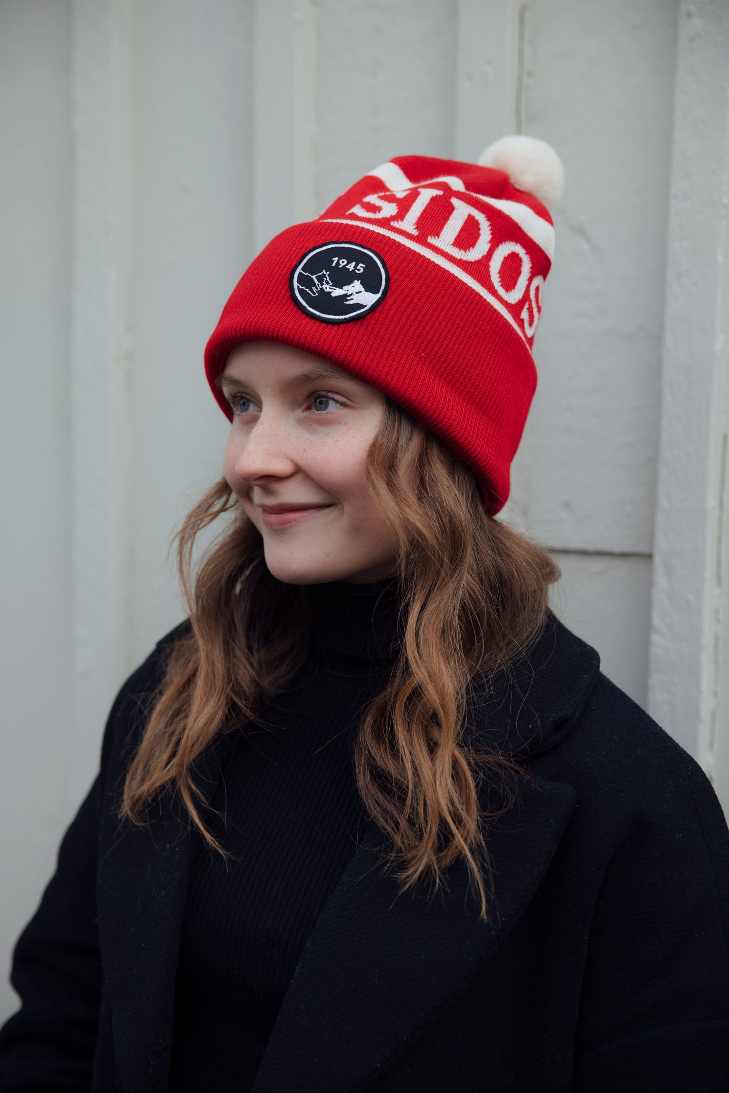 Merinovillainen retropipo - Punainen