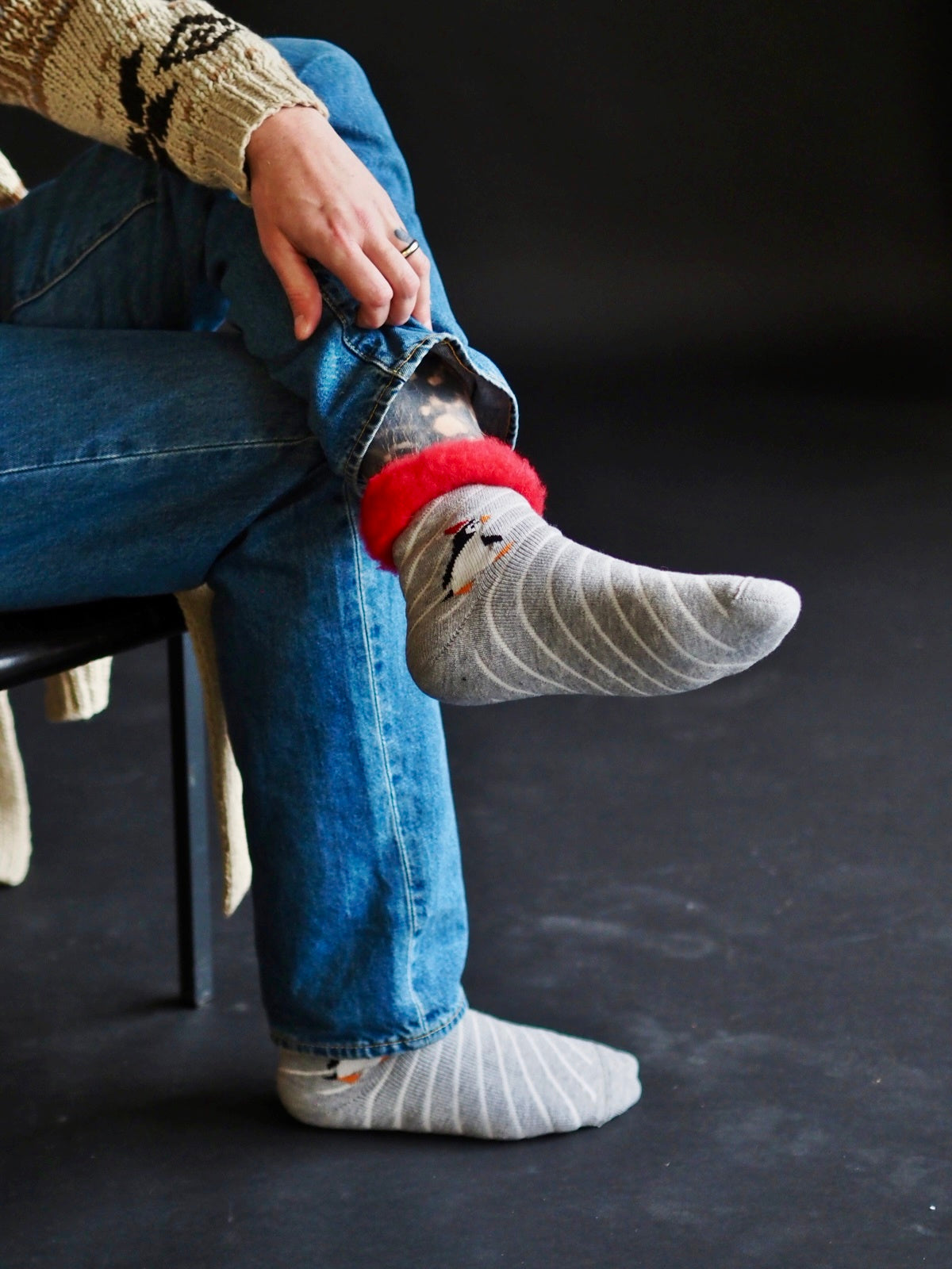 Joulupingviini, pörrösukat koko perheelle