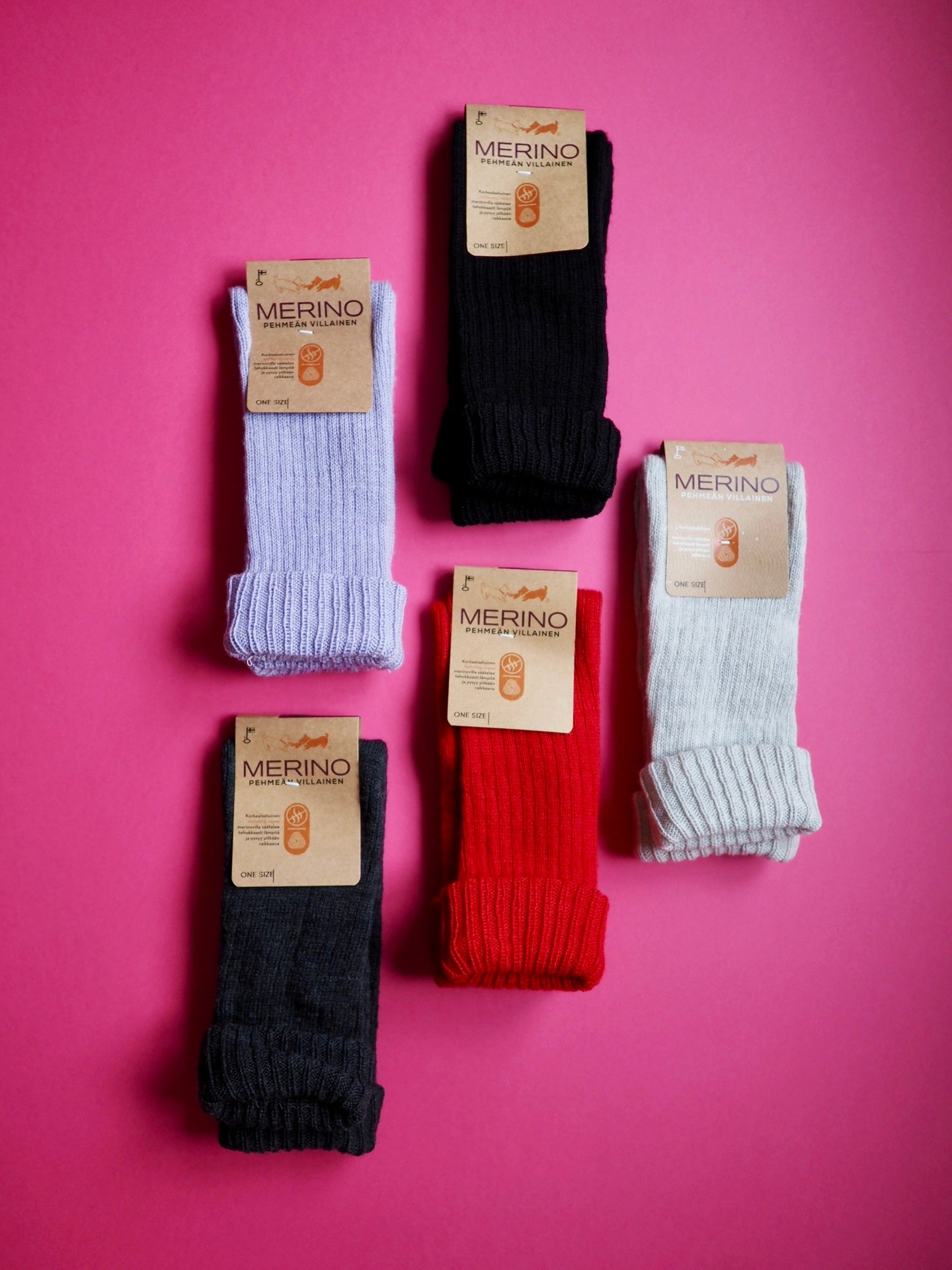 Säärystimet merinovillaa, useita värejä