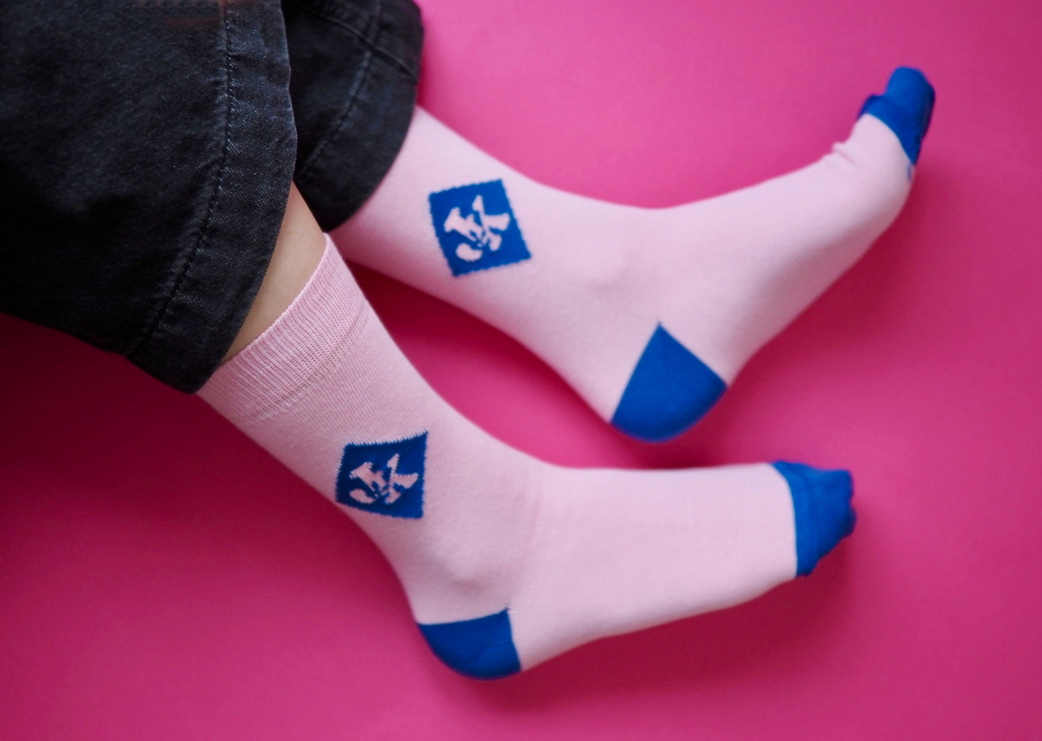 JK - Janne Kataja x Sidoste, vaaleanpunaiset luomupuuvillasukat